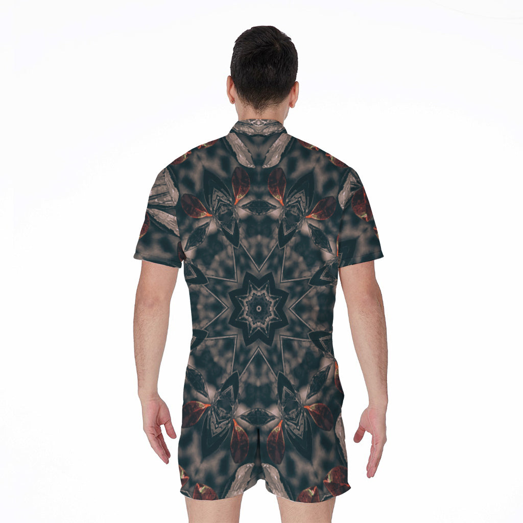 Vintage Kaleidoscope Print Men's Rompers