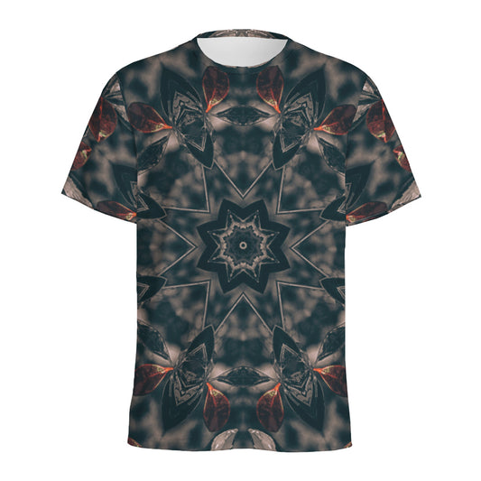 Vintage Kaleidoscope Print Men's Sports T-Shirt