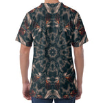 Vintage Kaleidoscope Print Men's Velvet T-Shirt