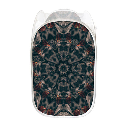 Vintage Kaleidoscope Print Mesh Laundry Hamper
