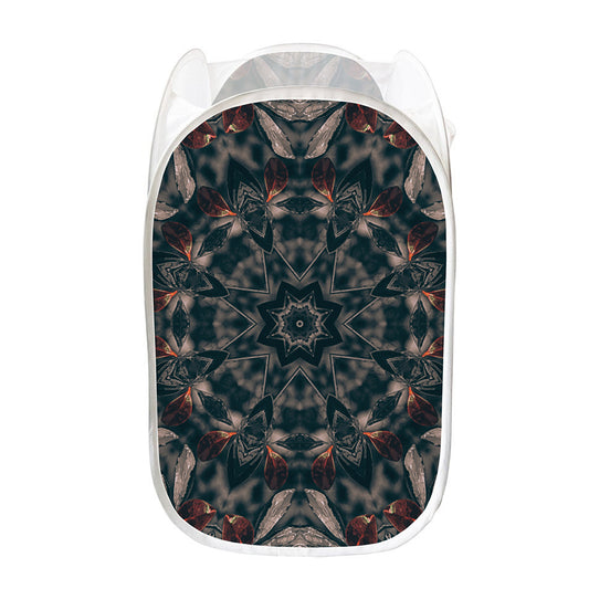 Vintage Kaleidoscope Print Mesh Laundry Hamper