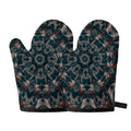 Vintage Kaleidoscope Print Oven Mitts