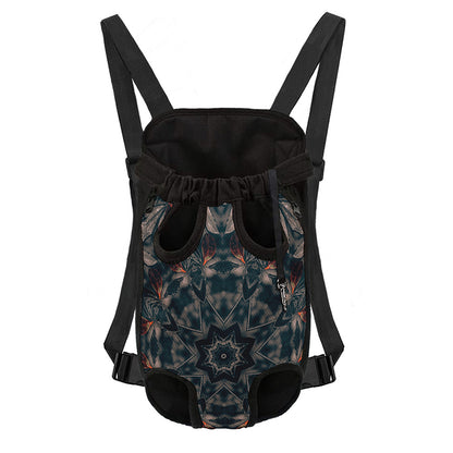 Vintage Kaleidoscope Print Pet Carrier Backpack