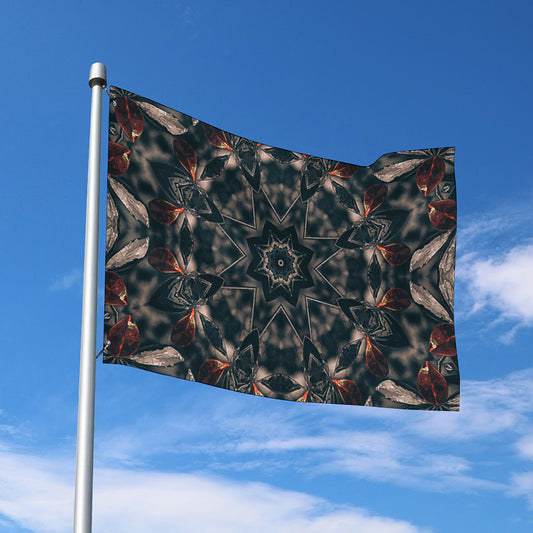 Vintage Kaleidoscope Print Polyester Flag