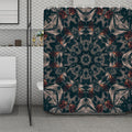 Vintage Kaleidoscope Print Polyester Shower Curtain