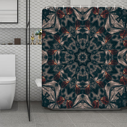 Vintage Kaleidoscope Print Polyester Shower Curtain