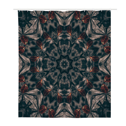 Vintage Kaleidoscope Print Polyester Shower Curtain
