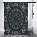 Vintage Kaleidoscope Print Premium Shower Curtain