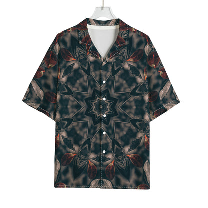 Vintage Kaleidoscope Print Rayon Hawaiian Shirt