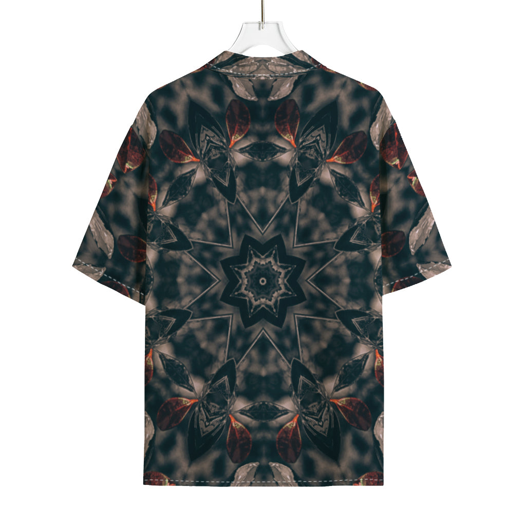 Vintage Kaleidoscope Print Rayon Hawaiian Shirt