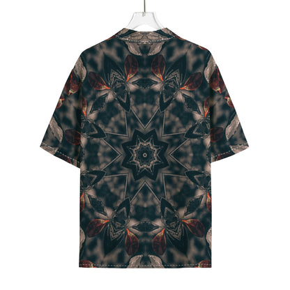 Vintage Kaleidoscope Print Rayon Hawaiian Shirt