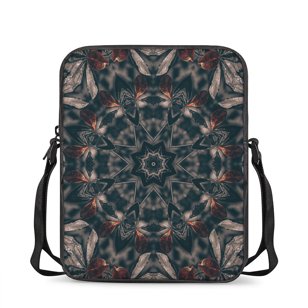 Vintage Kaleidoscope Print Rectangular Crossbody Bag