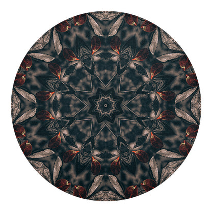 Vintage Kaleidoscope Print Round Blanket