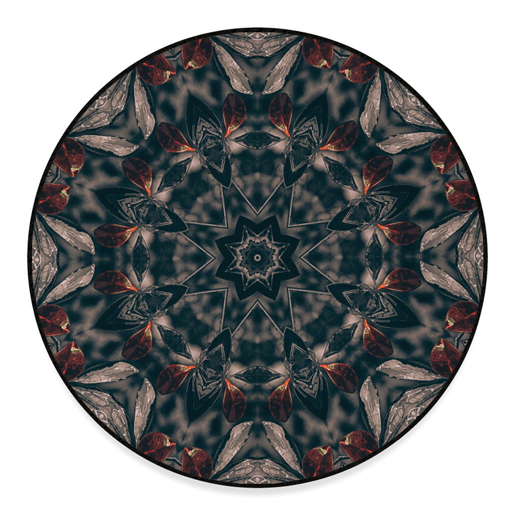 Vintage Kaleidoscope Print Round Floor Mat