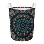 Vintage Kaleidoscope Print Round Laundry Basket