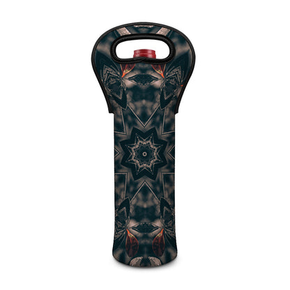 Vintage Kaleidoscope Print Single Neoprene Wine Tote