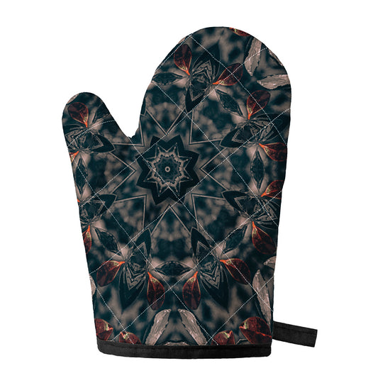 Vintage Kaleidoscope Print Single Oven Mitt