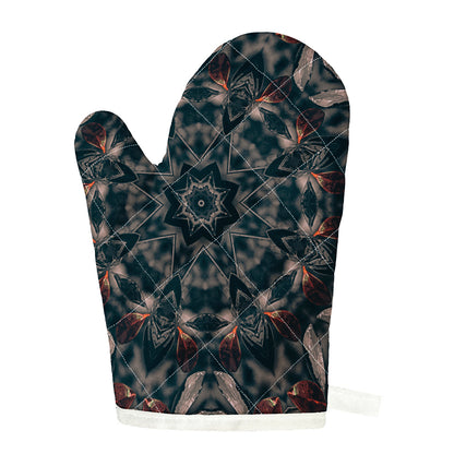 Vintage Kaleidoscope Print Single Oven Mitt