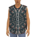 Vintage Kaleidoscope Print Sleeveless Baseball Jersey