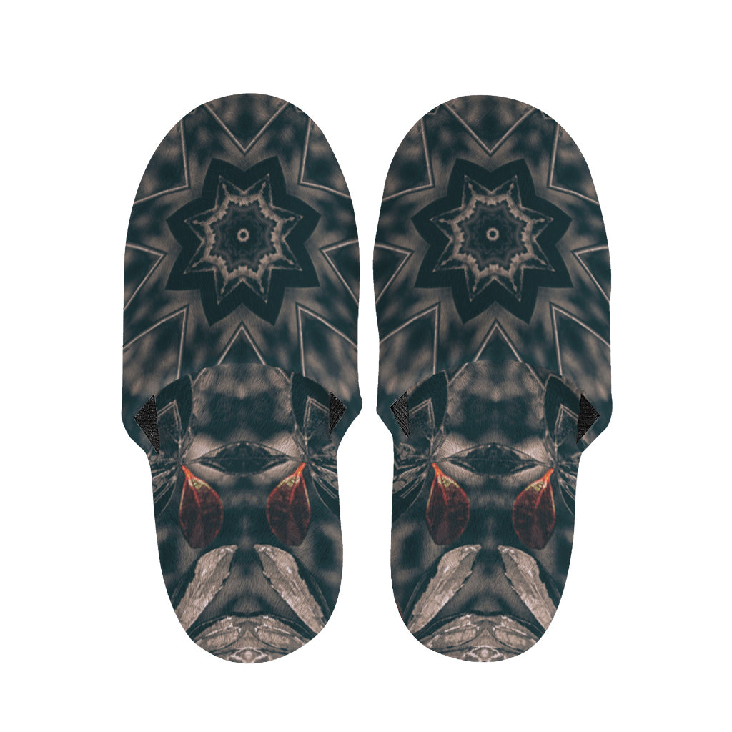 Vintage Kaleidoscope Print Slippers