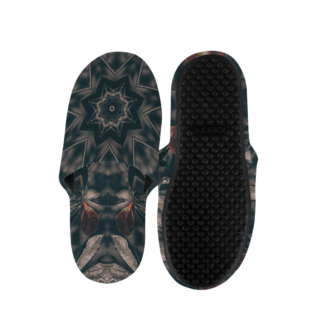 Vintage Kaleidoscope Print Slippers