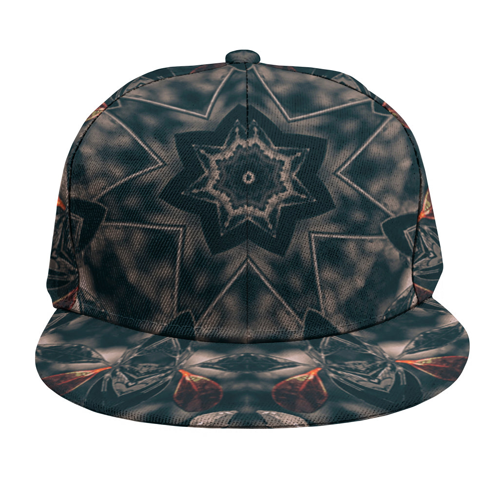 Vintage Kaleidoscope Print Snapback Cap