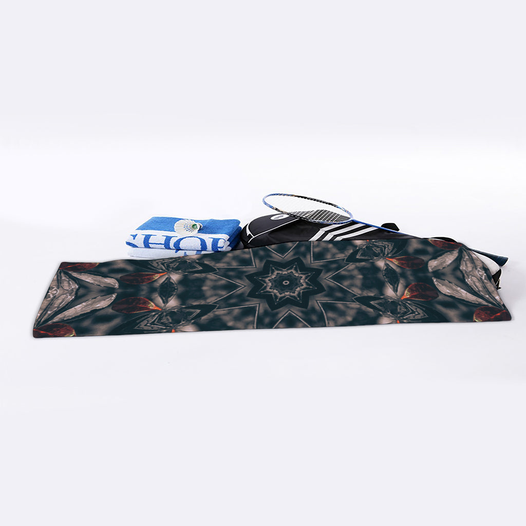 Vintage Kaleidoscope Print Sports Towel