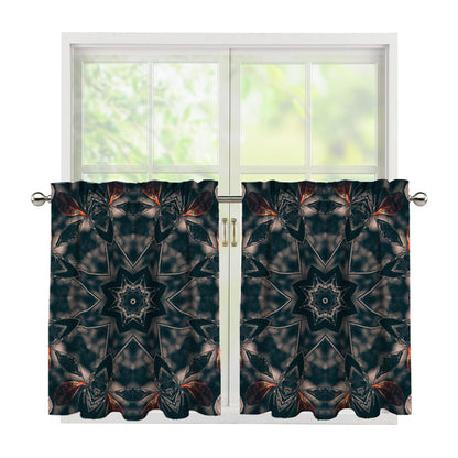 Vintage Kaleidoscope Print Tier Curtains