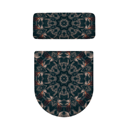 Vintage Kaleidoscope Print Toilet Lid And Tank Cover Set