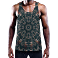 Vintage Kaleidoscope Print Men's Workout Tank Top