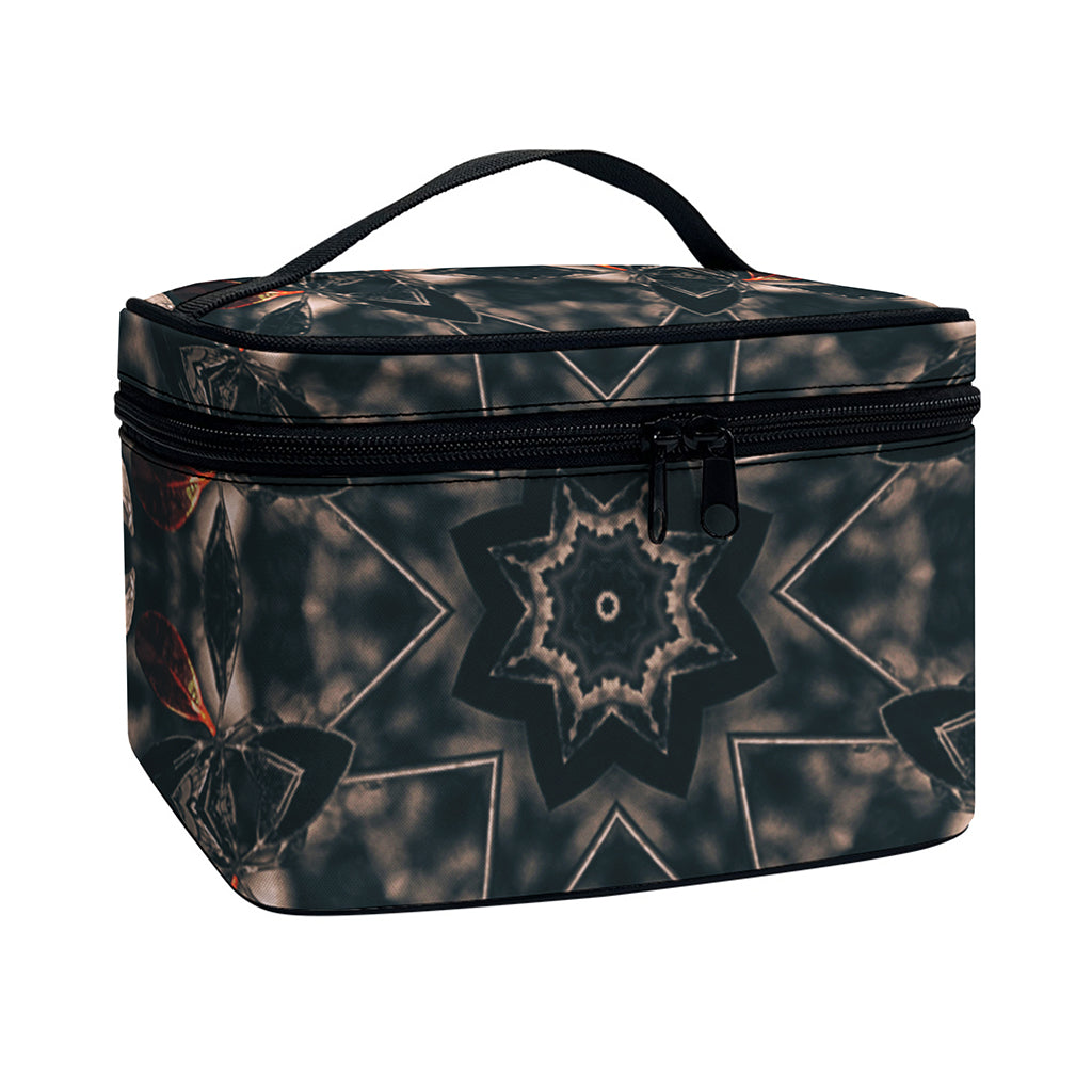 Vintage Kaleidoscope Print Travel Makeup Bag