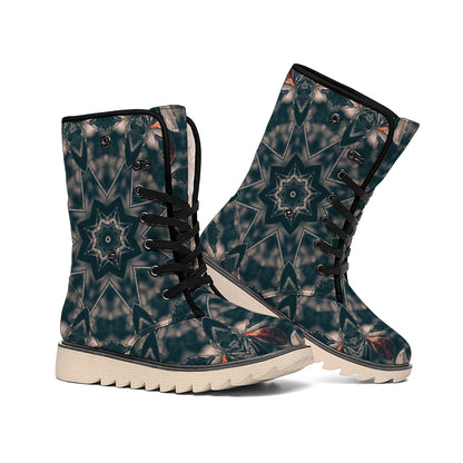 Vintage Kaleidoscope Print Winter Boots