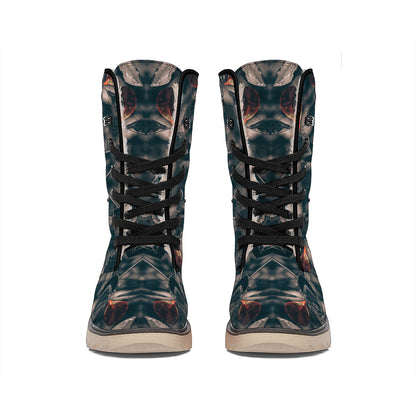 Vintage Kaleidoscope Print Winter Boots