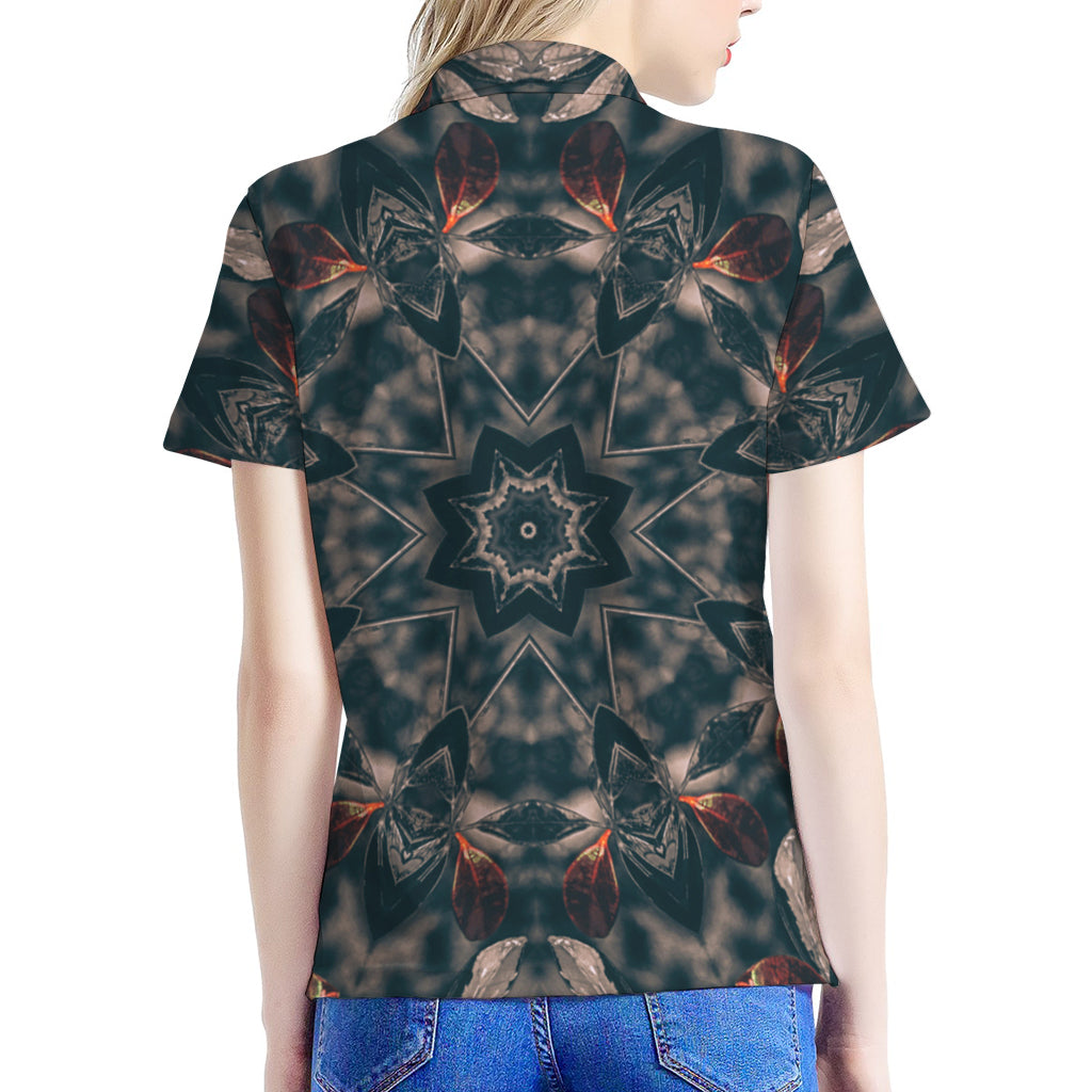 Vintage Kaleidoscope Print Women's Polo Shirt