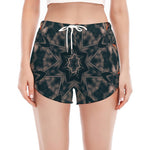 Vintage Kaleidoscope Print Women's Split Running Shorts