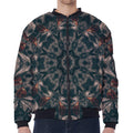Vintage Kaleidoscope Print Zip Sleeve Bomber Jacket