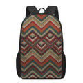Vintage Knitted Pattern Print 17 Inch Backpack
