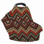 Vintage Knitted Pattern Print Baby Seat Cover
