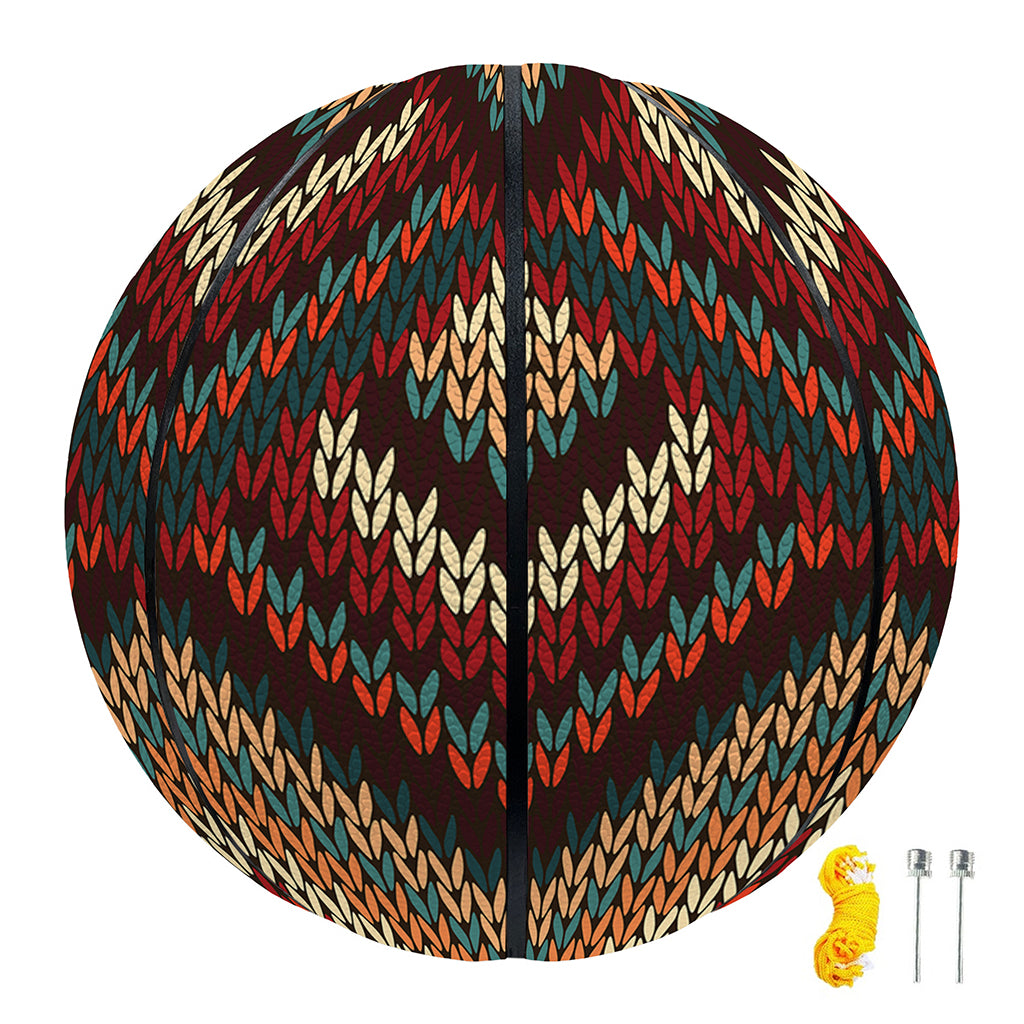 Vintage Knitted Pattern Print Basketball