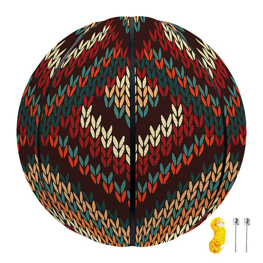 Vintage Knitted Pattern Print Basketball