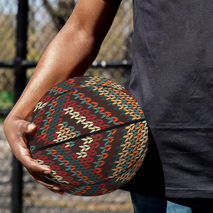 Vintage Knitted Pattern Print Basketball