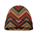Vintage Knitted Pattern Print Beanie