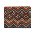 Vintage Knitted Pattern Print Bifold Wallet