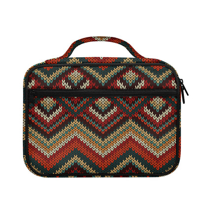 Vintage Knitted Pattern Print Briefcase Bible Bag