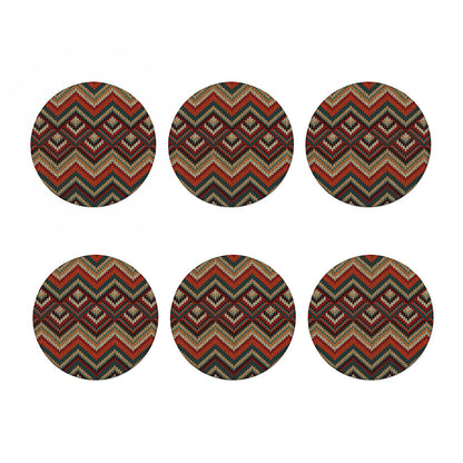 Vintage Knitted Pattern Print Coaster Set