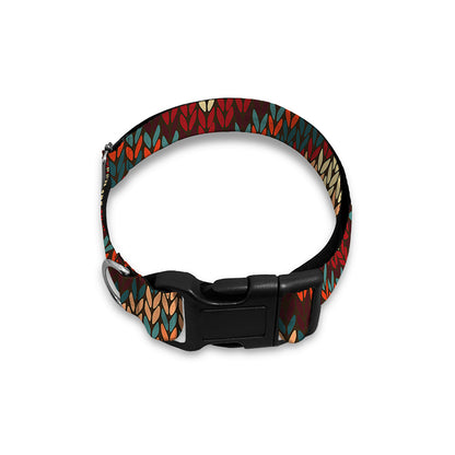 Vintage Knitted Pattern Print Dog Collar
