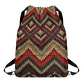 Vintage Knitted Pattern Print Drawstring Backpack