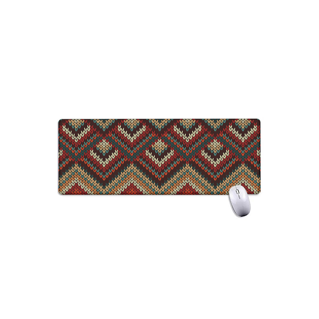Vintage Knitted Pattern Print Extended Mouse Pad