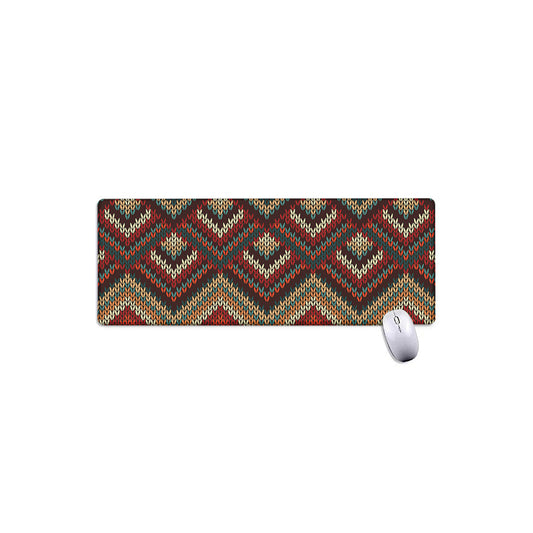 Vintage Knitted Pattern Print Extended Mouse Pad