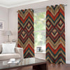 Vintage Knitted Pattern Print Extra Wide Grommet Curtains